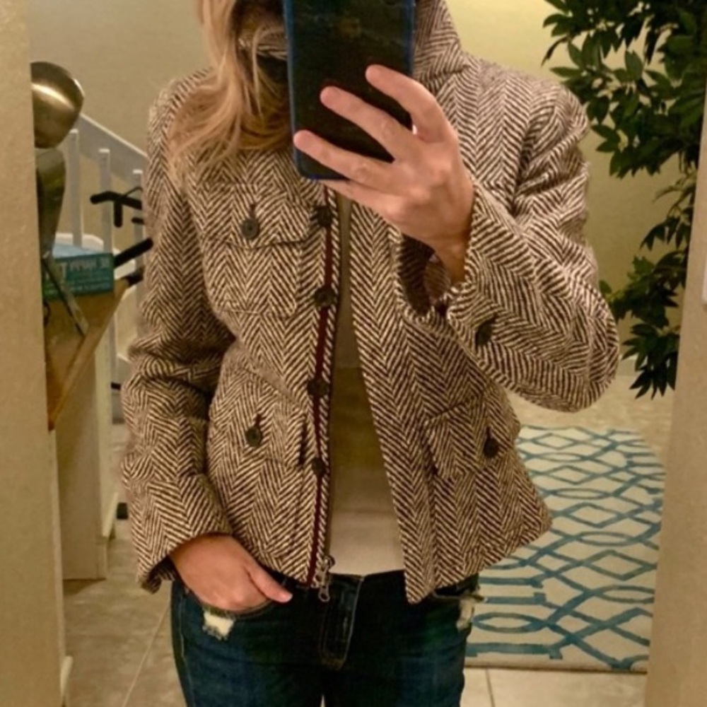 Victoria's Secret Brown and White Blazer